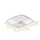 Salad to go - Crudipack 16x16x4.5cm 370cc crystal with anti-fog cover, pack of 80