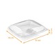 Salad to go - Crudipack 16x16x5,5cm crystal 500cc with anti-fog lid, pack of 80