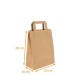 Kraft-Tasche mit flachen Griffen 22+10x28cm, 'Kraft Naturel' 70g/m2, Karton mit 250 Stück