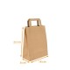 Kraft bag with flat handles 18+8x22cm, 'Kraft Naturel' 70g/m2, box of 500