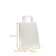 Kraft-Tasche mit flachen Griffen 18+8x22cm, Kraft weiß, Karton mit 500 Stück