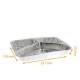 Aluminium dishes 3 compartments, 227x178x30mm, pack of 100