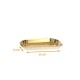 Gold paper plate rectangular 80x40mm, pack of 100
