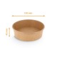 Barattolo per insalata kraft marrone 500ml, ø150x45mm, Scatola da 300