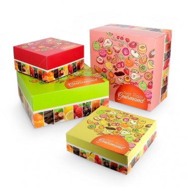 Scatole quadrate Petit Plaisir Gourmand