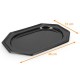 Piatto da catering in plastica nera - Festipack ottagonale in APET, 46x31 cm, scatola da 50