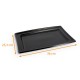 Plato de plástico negro para catering - Festipack rectangular en PS, 36x25,3cm, caja de 50