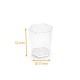 Vaso di plastica in vetro Bicchiere esagonale da 5cl in PS trasparente, confezione da 60