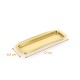 Piastra di plastica rettangolare 17x6,5 cm in PET oro, scatola da 500
