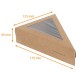 Tartera triangular con ventana kraft 175x125x45mm, Caja de 600