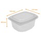 Plastikschale mit mikrowellengeeignetem Deckel - Ondipack 500cc, 142x123x69mm, Karton mit 600