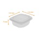 Plastikschale mit mikrowellengeeignetem Deckel - Ondipack 375cc, 123x114x71mm, Karton mit 900