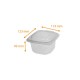 Bandeja de plástico con tapa apta para microondas - Ondipack 250cc, 123x114x49mm, caja de 900