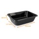 Bandeja CPET negro, 226x177x60mm, 1 compartimento, caja de 336