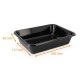 Bandeja CPET negro, 226x177x50mm, 1 compartimento, caja de 360