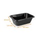Bandeja CPET negro, 187x137x60mm, 1 compartimento, caja de 420
