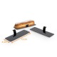 Tongue holder 13 x 4.5 cm rectangle in black PS, pack of 100