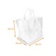 Borsa SOS traslucida con impugnature morbide, 26+20x26cm, scatola da 500