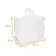 Borsa SOS traslucida con impugnature morbide, 32+20x26cm, scatola da 250