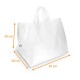 Borsa SOS traslucida con impugnature morbide, 36+30x30cm, scatola da 400