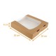 Caja cuadrada kraft marrón con ventana 20x20x4cm, caja de 50