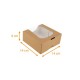 Caja cuadrada kraft marrón con ventana 14x14x6cm, paquete de 50