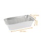 Alu-Schale gerade Kanten, 250x134x70mm, 1520ml (BO1500H), 100er-Packung