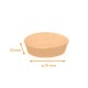 Ecru pleated box n° 1201F70 (bottom ø70mm h20mm), pack of 1000