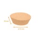 Ecru pleated box n° 1207 (bottom ø70mm h30mm), pack of 1000