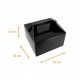 Scatola con maniglia nera 18x18x10cm con tacche, confezione da 50