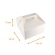 Schachtel mit weißen Griffen 18x18x10cm mit Einkerbungen, 50er-Pack