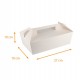 Schachtel mit weißen Griffen 27x10x7cm mit Einkerbungen, 50er-Pack
