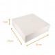 Kuchenbox quadratisch weiß 23x23x5 cm, Packung mit 50 Stück, mit Einkerbungen, geschlossene Seite