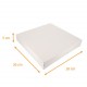 Kuchenbox quadratisch weiß 26x26x5 cm, Packung mit 50 Stück, mit Einkerbungen, geschlossene Seite
