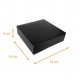 schwarze Konditoreidose mit Einkerbungen + geschlossener Seite, 18x18x5cm, schwarz, 50er-Pack