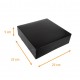 black pastry box with notches + closed side, 23x23x5cm, black, pack of 50