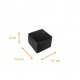 schwarze Konditoreidose mit Einkerbungen, 10x10x8cm, schwarz, 50er-Pack