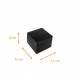 schwarze Konditoreidose mit Einkerbungen, 12x12x8cm, schwarz, 50er-Pack