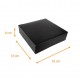 black pastry box with notches, 18x18x8cm, black, pack of 50