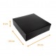 black pastry box with notches, 20x20x8cm, black, pack of 50