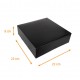 black pastry box with notches, 22x22x8cm, black, pack of 50
