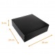 schwarze Konditoreidose mit Einkerbungen, 28x28x8cm, schwarz, 50er-Pack