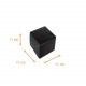 black pastry box with notches, 11x11x11cm, black, pack of 50