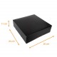 black pastry box with notches, 26x26x11cm, black, pack of 50