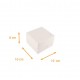 Square white cake tin 10x10x8cm, pack of 50 pieces, with notches