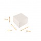 Square white cake tin 12x12x8cm, pack of 50 pieces, with notches