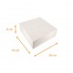 Kuchenbox quadratisch weiß 16x16x8 cm, Packung mit 50 Stück, mit Einkerbungen