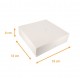 Kuchenbox quadratisch weiß 18x18x8 cm, Packung mit 50 Stück, mit Einkerbungen