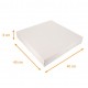 Square white cake tin 40x40x8 cm, with notches, pack of 50