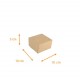 Quadratische Schachtel aus braunem Kraftpapier 10x10x5 cm, mit Einkerbungen, 25er-Pack, geschlossene Seite